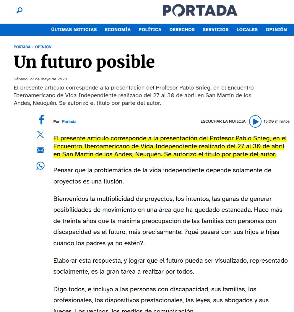 Un futuro posible